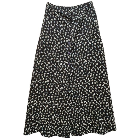 Sostanza Dresses & Skirts - Sostanza Women's Coastal Midi Skirt Size Small Navy White Floral